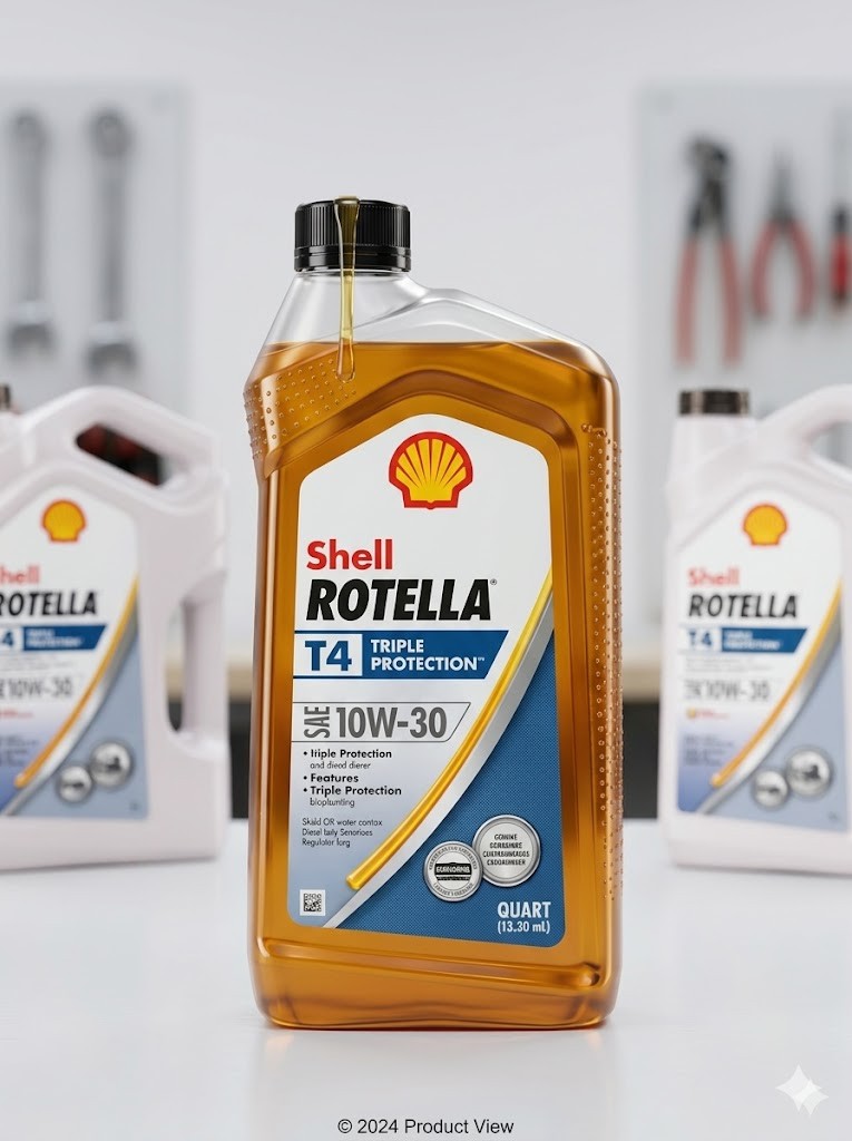 SHELL ROTELLA T4 TRIPLE PROTECTION 10W-30 6*1 QT CASE
